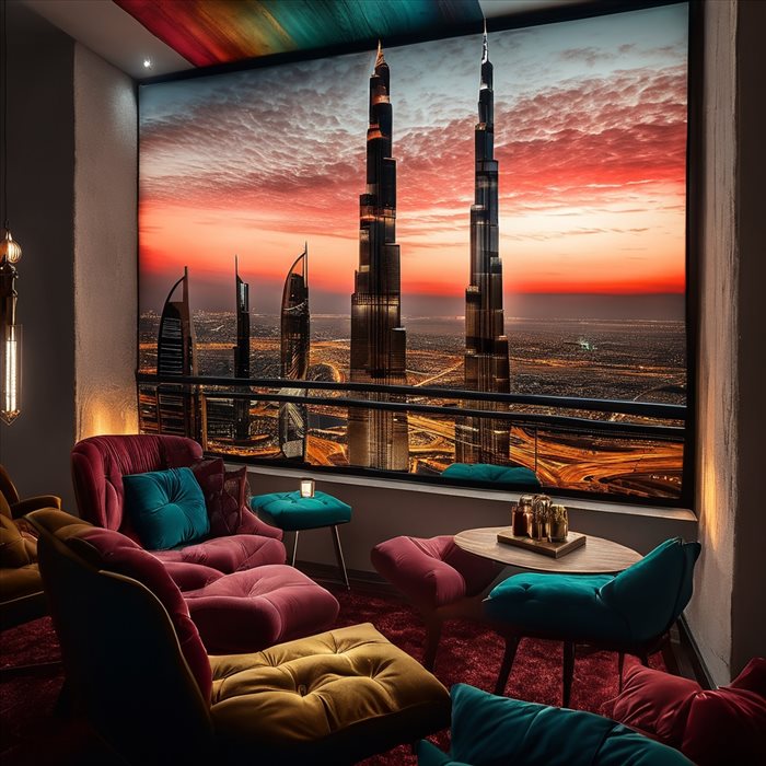 Affiche Vintage Dubai : Sublimez Votre Décor Luxueux