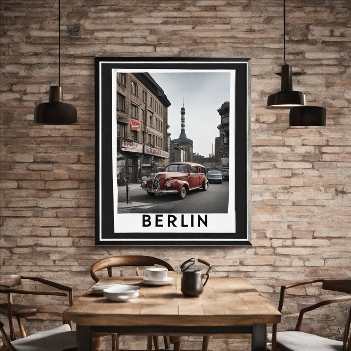 Intégrer une Affiche Vintage Berlin en Déco Industrielle