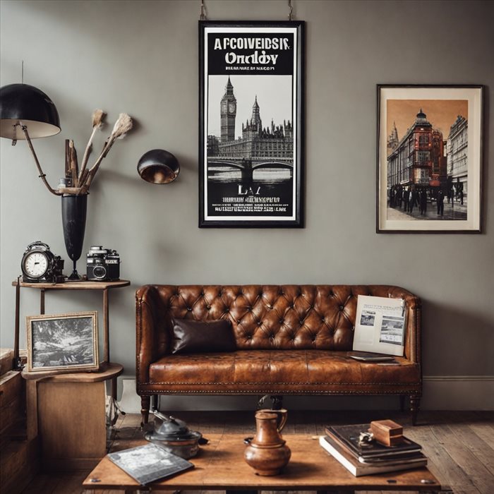 Intégrer une Affiche Vintage Londres en Décoration Urbaine